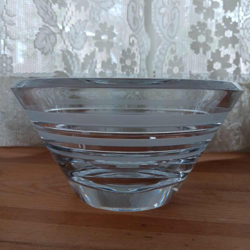 Kate Spade New York / Lenox 9 1/4" Library Stripe Crystal Bowl Punch Bowl